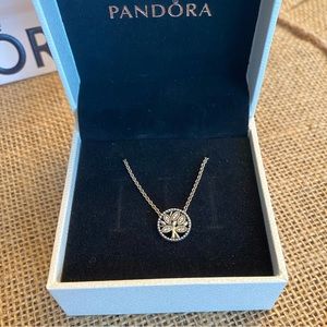 Pandora sterling silver Tree of Life/ Family Tree necklace